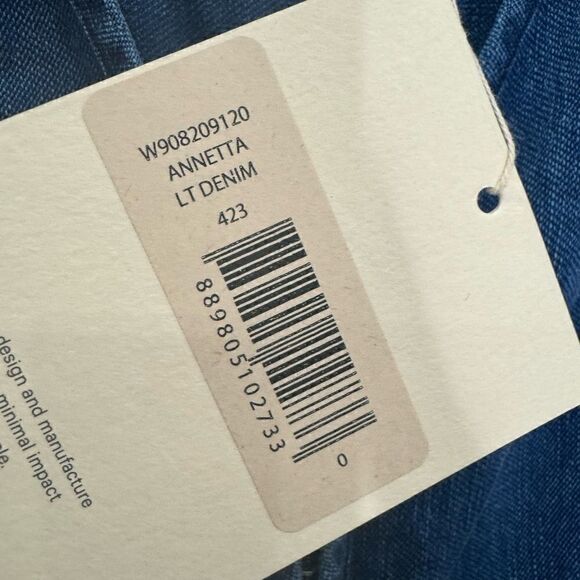 NWT Mara Hoffman Dress Annetta Denim Midi Button Down in Blue - Picture 8 of 9
